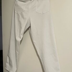 White ankle pants